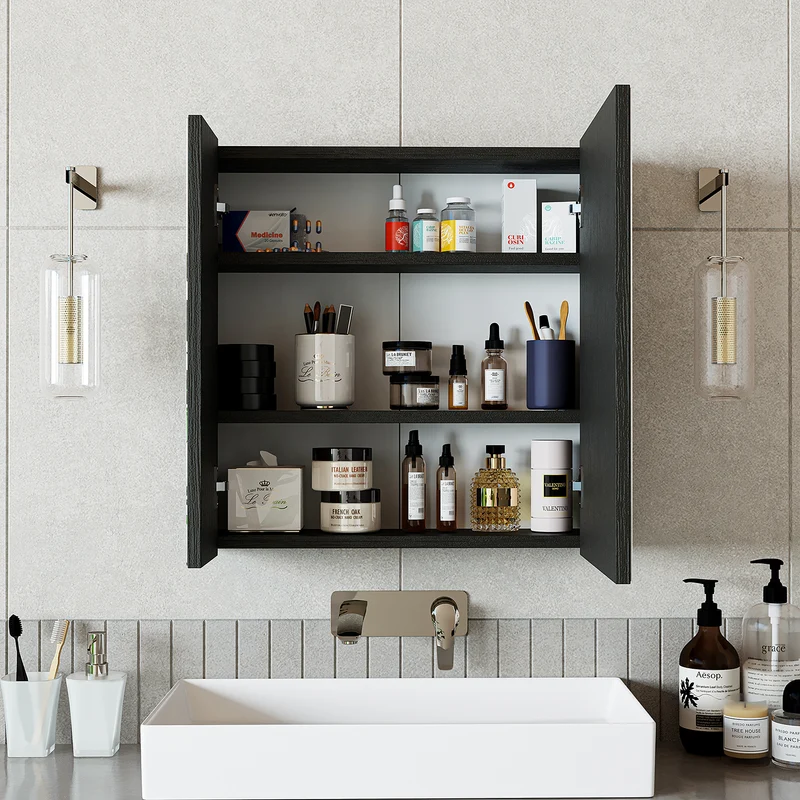 Roomart Badezimmer Spiegelschrank, 60 oder 80 cm, mit Soft-Close-Türen, in 3 Farben