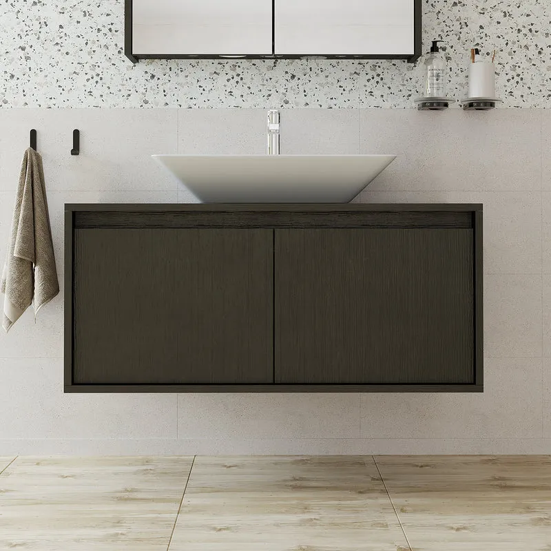 Roomart ATLANTIC Waschtisch mit Unterschrank, 100 cm, mit Aufsatzbecken, in 5 Farben