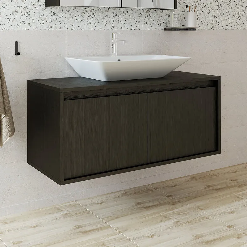 Roomart ATLANTIC Waschtisch mit Unterschrank, 100 cm, mit Aufsatzbecken, in 5 Farben