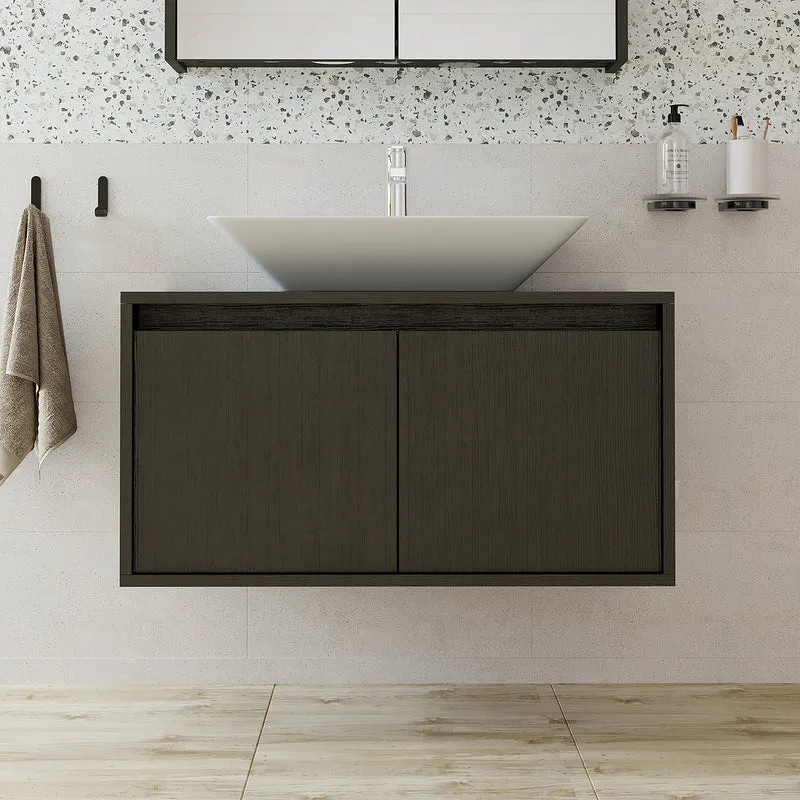 Roomart ATLANTIC Waschtisch mit Unterschrank, 85 cm, mit Aufsatzbecken, in 5 Farben