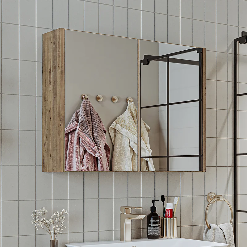 Roomart 4-teiliges Badmöbel-Set ATRIA, 100 cm, mit Spiegelschrank und Hochschrank, in 4 Farben
