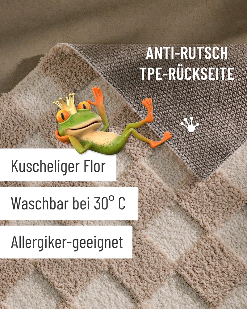 Badteppich Beige "Bobbi" WECONhome