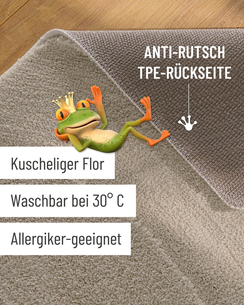 Badteppich Seiden Grau "Marc" WECONhome