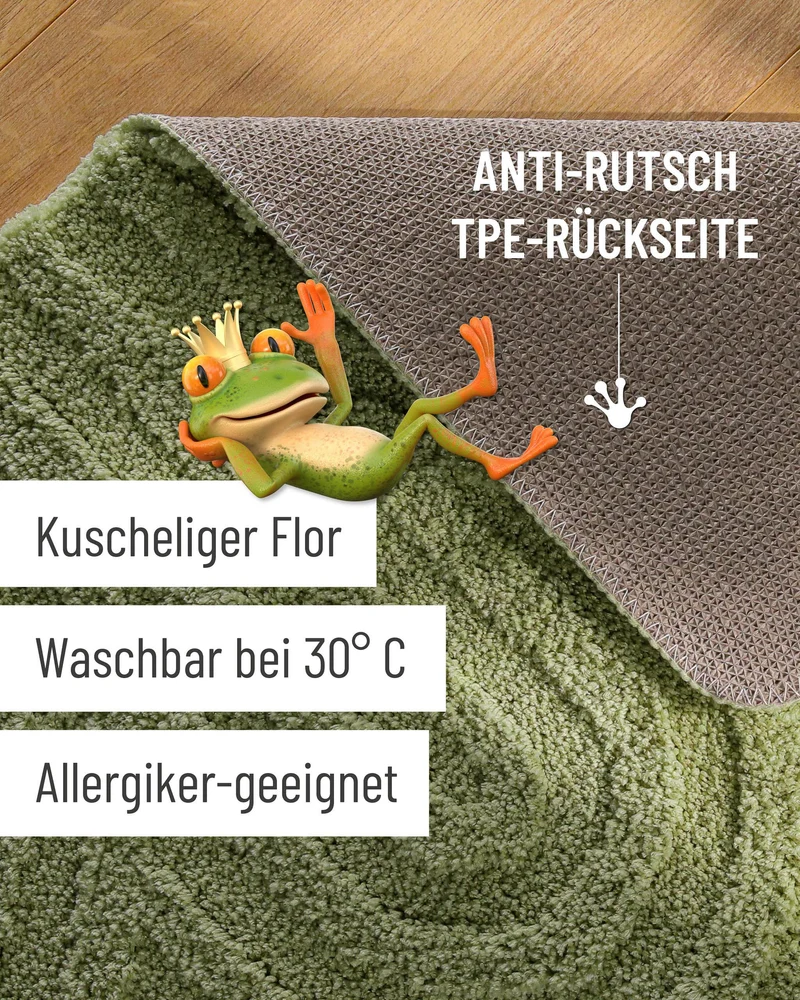Badteppich Reseda Grün "Fiete" WECONhome