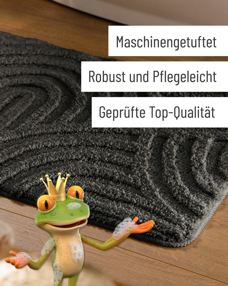 Badteppich Anthrazit Grau "Fiete" WECONhome