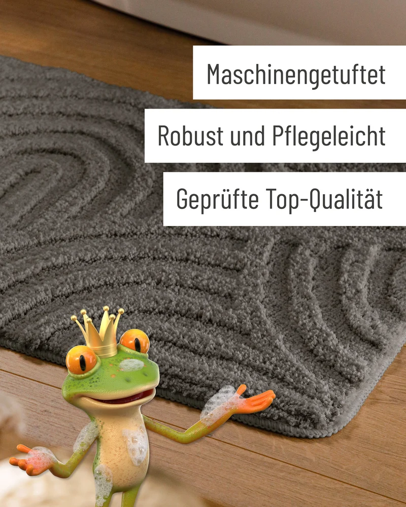Badteppich Basalt Grau "Fiete" WECONhome