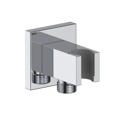 Brausewandhalter mit integriertem Wandanschluss ½", mit Konusaufnahme für Handbrause, rund oder eckig