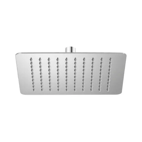 Regenbrause eckig, Edelstahl poliert, extraflach 2 mm, 200 / 250 / 300 / 400 mm