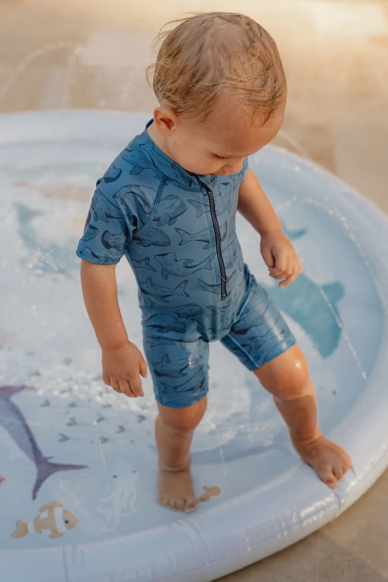 Badeanzug Kurzarm Sea Life Blue
