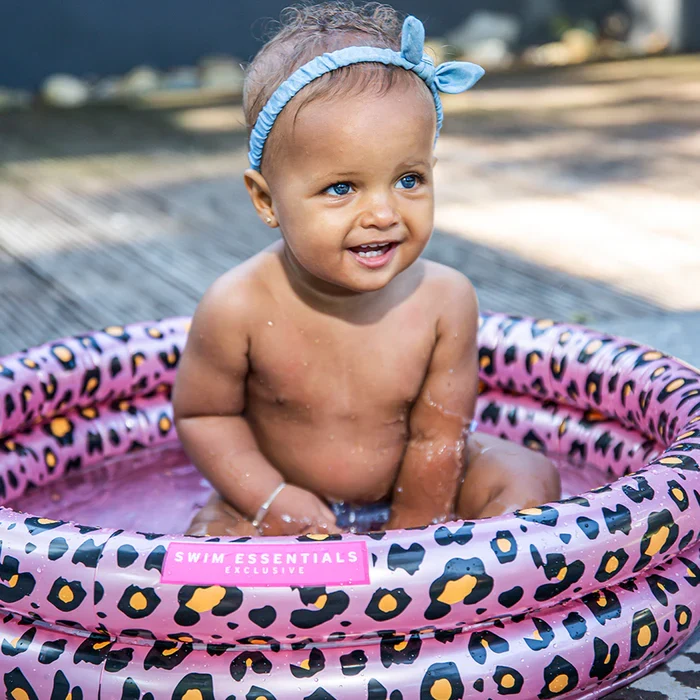 Swim Essentials Babybecken Pantherdruck Roségold 60 cm