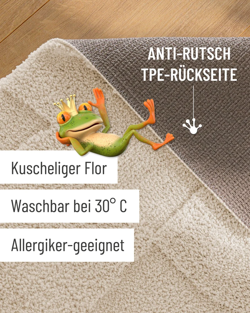 Badteppich Creme Weiß "Davie" WECONhome