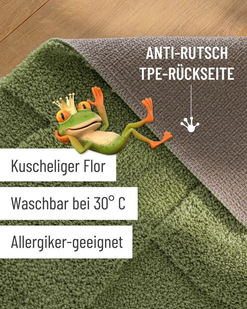 Badteppich Reseda Grün "Davie" WECONhome