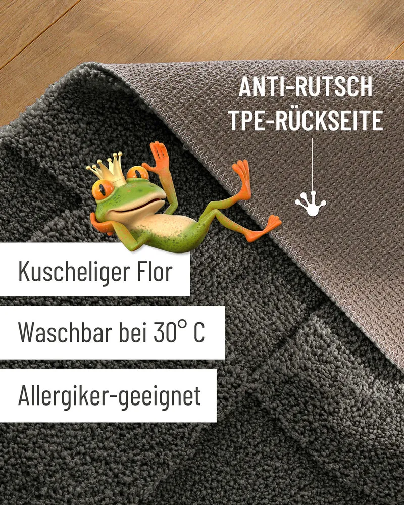 Badteppich Anthrazit Grau "Davie" WECONhome