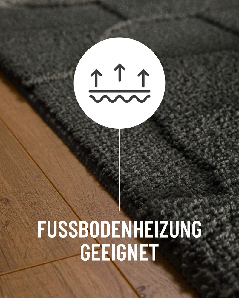 Badteppich Anthrazit Grau "Davie" WECONhome