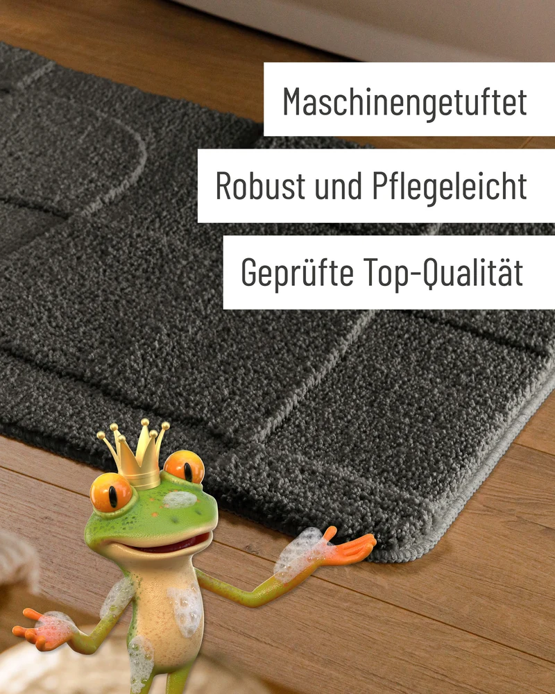 Badteppich Anthrazit Grau "Davie" WECONhome