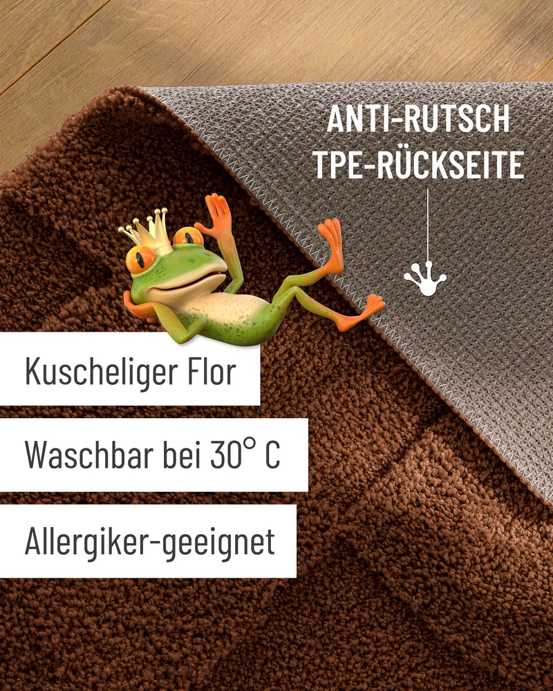 Badteppich Nuss Braun "Davie" WECONhome