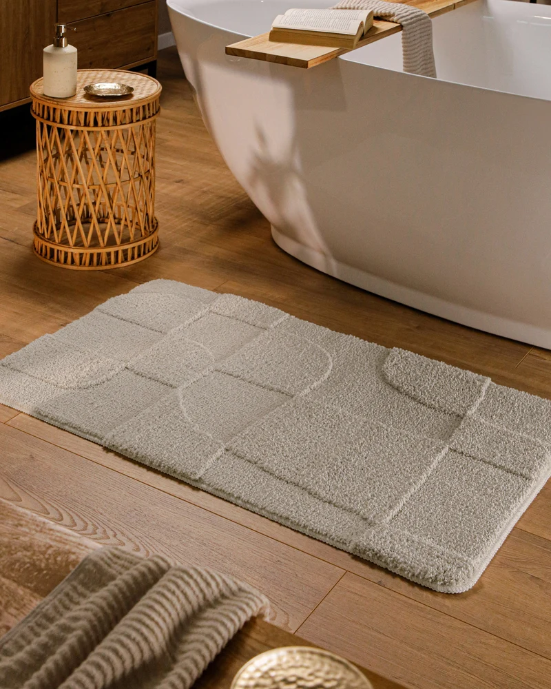 Badteppich Seiden Grau "Davie" WECONhome