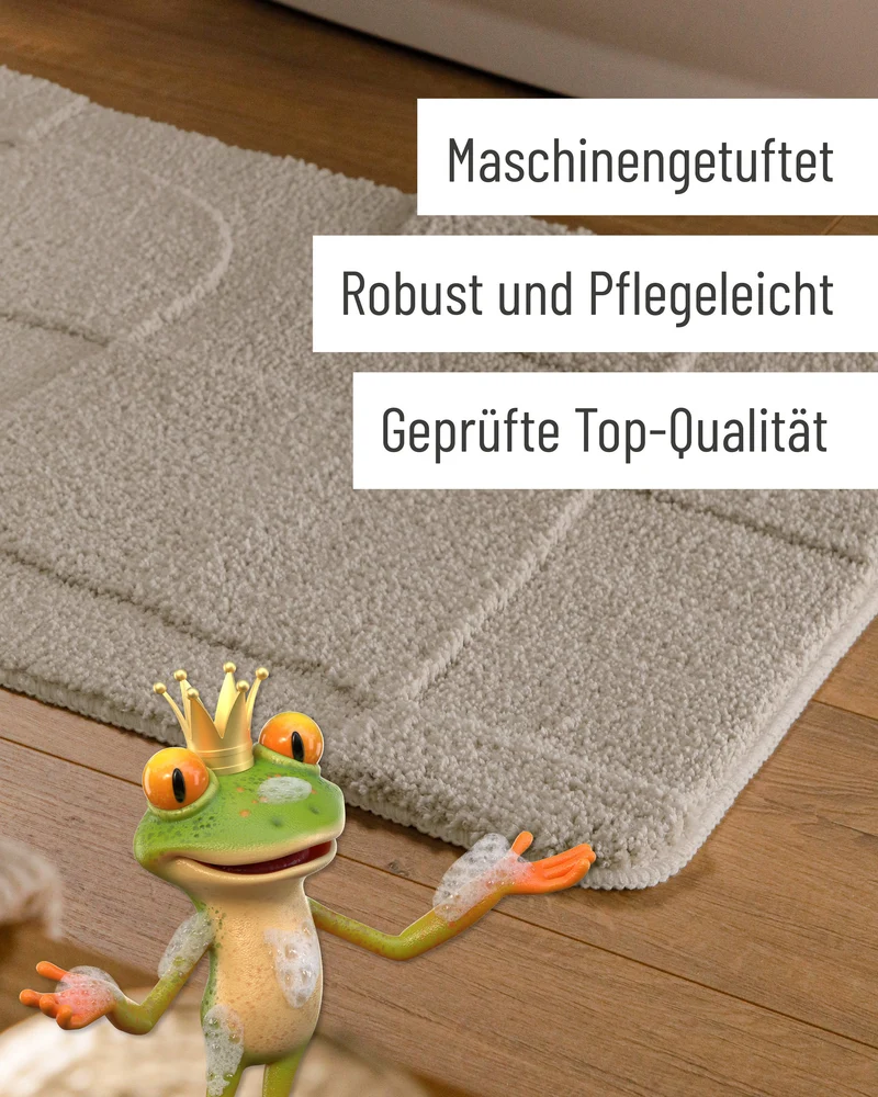 Badteppich Seiden Grau "Davie" WECONhome