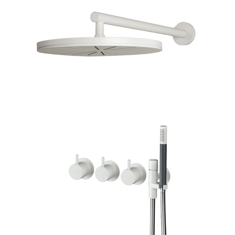 Vola Thermostat-Regendusche mit Stabhandbrause 5471R-061