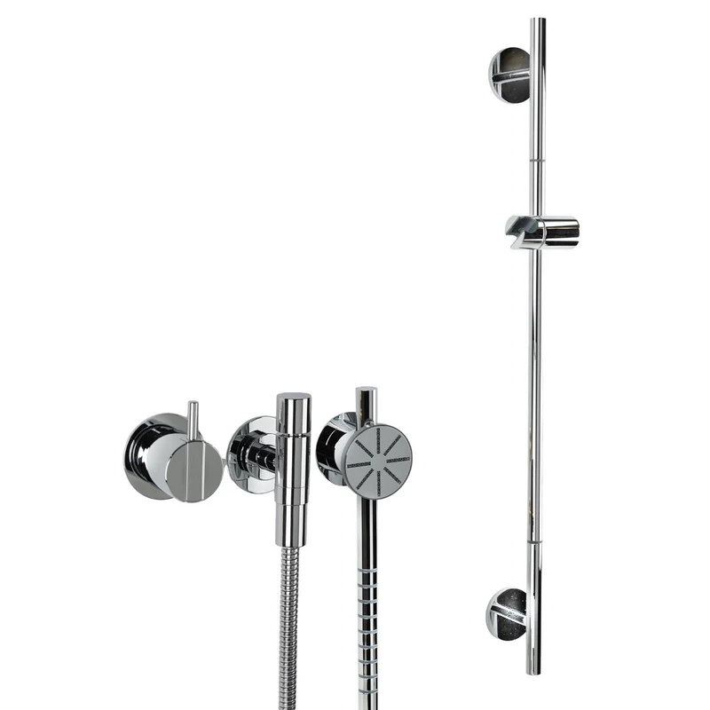 Vola Dusche mit Rundkopfhandbrause & Brausestange 2171S-T65