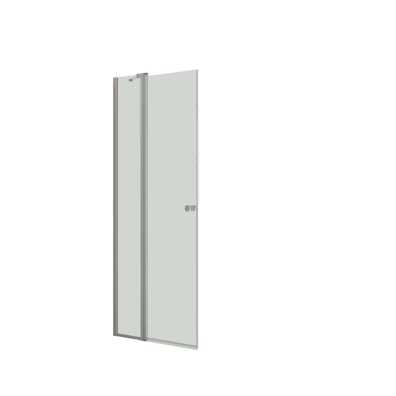 Drehtür mit festem Seitenteil für die Nische, 6 mm ESG-Glas, EasyCare, 200 cm hoch