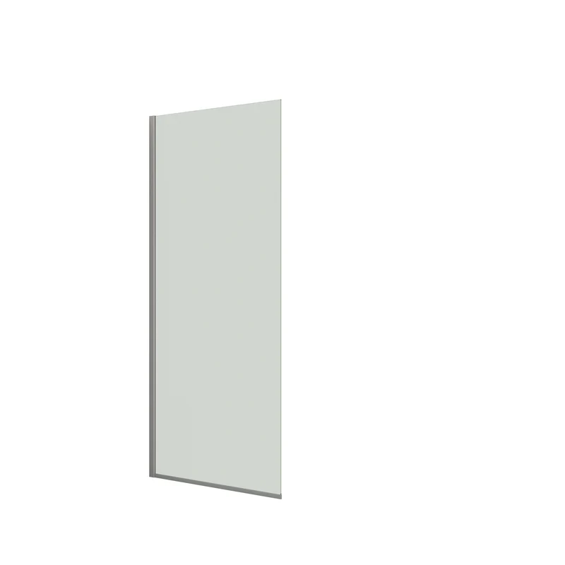 Walk-in Duschwand, feste Glaswand mit Stabilisierung, 6 mm ESG-Glas, EasyCare, 197,5 cm hoch