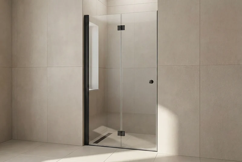 Falttür für die Nische, Komplett-Set mit Wandprofil, 6 mm ESG-Glas, EasyCare, 200 cm hoch