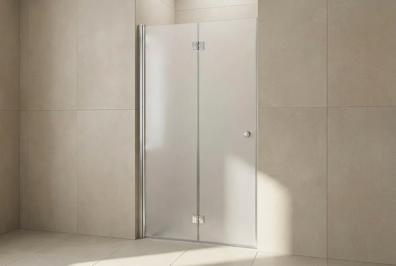 Falttür für die Nische, Komplett-Set mit Wandprofil, 6 mm ESG-Glas, EasyCare, 200 cm hoch