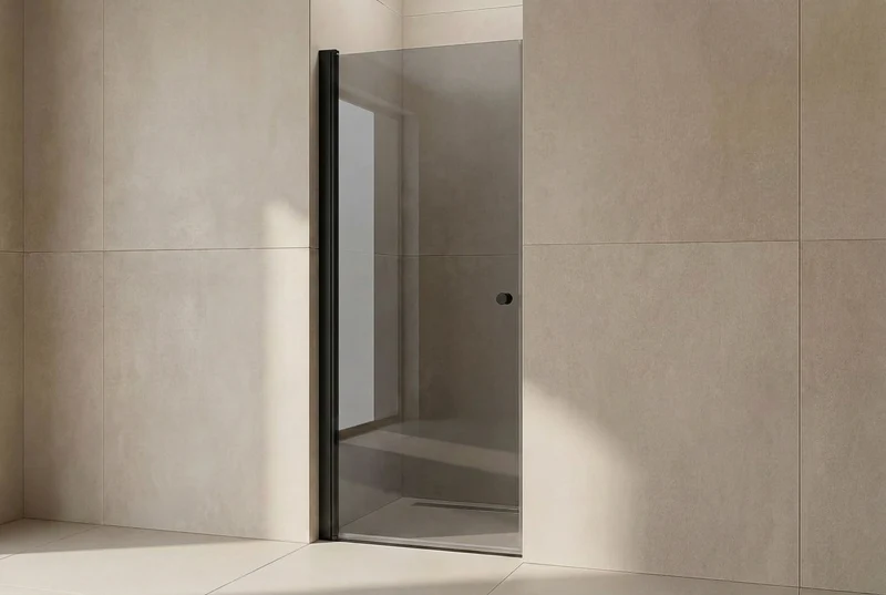 Drehtür für die Nische, Komplett-Set mit Wandprofil, 6 mm ESG-Glas, EasyCare, 200 cm hoch