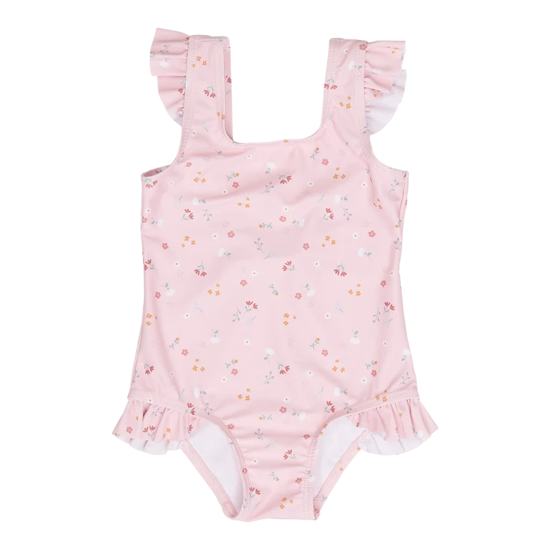Badeanzug mit Rüschen Litte Pink Flowers Little Dutch
