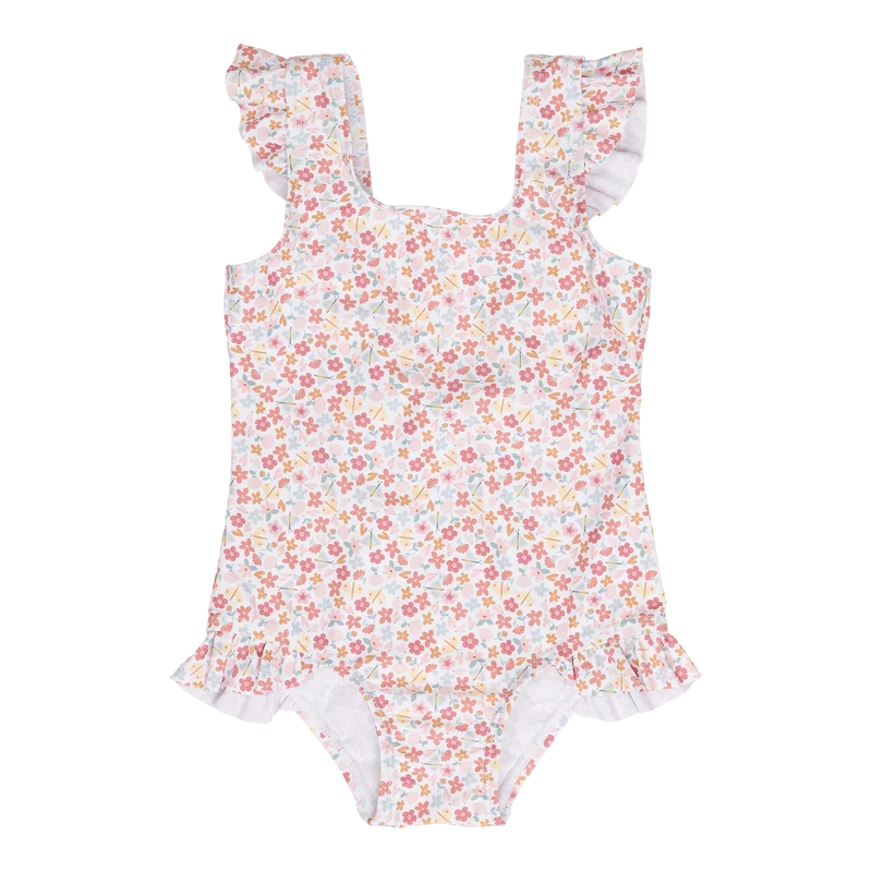 Badeanzug mit Rüschen Summer Flowers Little Dutch