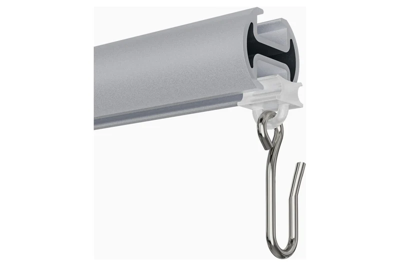 Aluminium-Duschvorhangstange L-Form über Eck mit Innenlaufrohr, Art.Nr. BB-SL