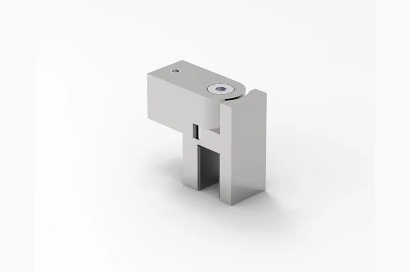 Glashalter drehbar für Stabilisierungsstange eckig, 12 x 12 mm, für 8 bis 10 mm Glas, 11 Oberflächen, Art.Nr. SQ1241