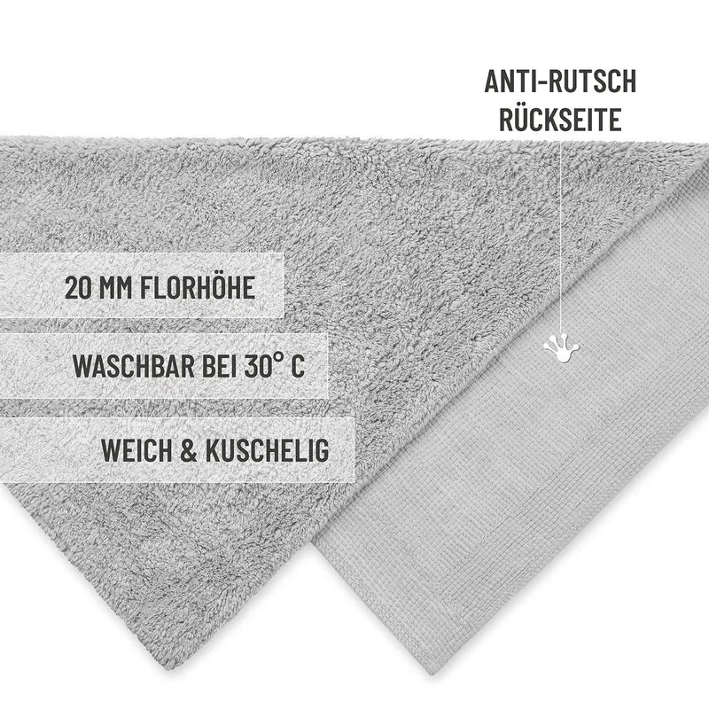 Badteppich Licht Grau "Erik" WECONhome Basics