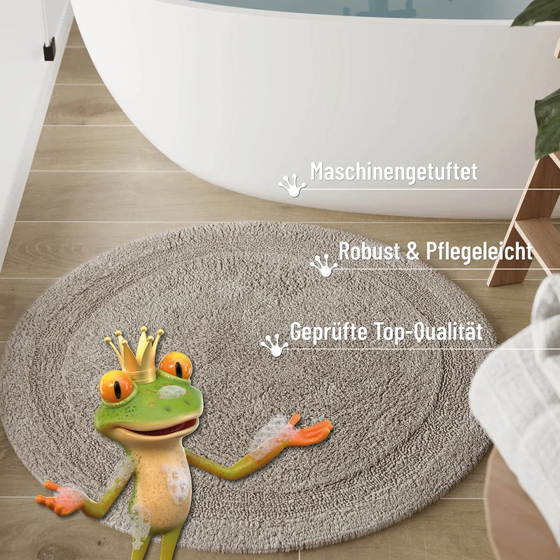 Badteppich Greige "Knut" WECONhome Basics