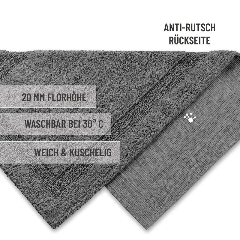 Badteppich Granit Grau "Knut" WECONhome Basics