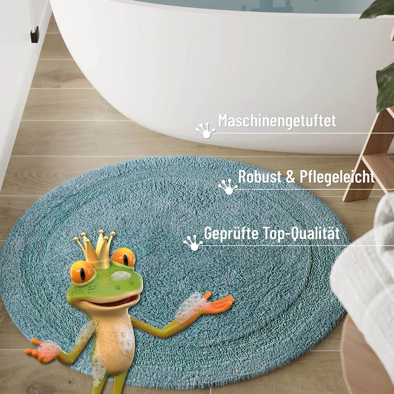 Badteppich Rauch Blau "Knut" WECONhome Basics
