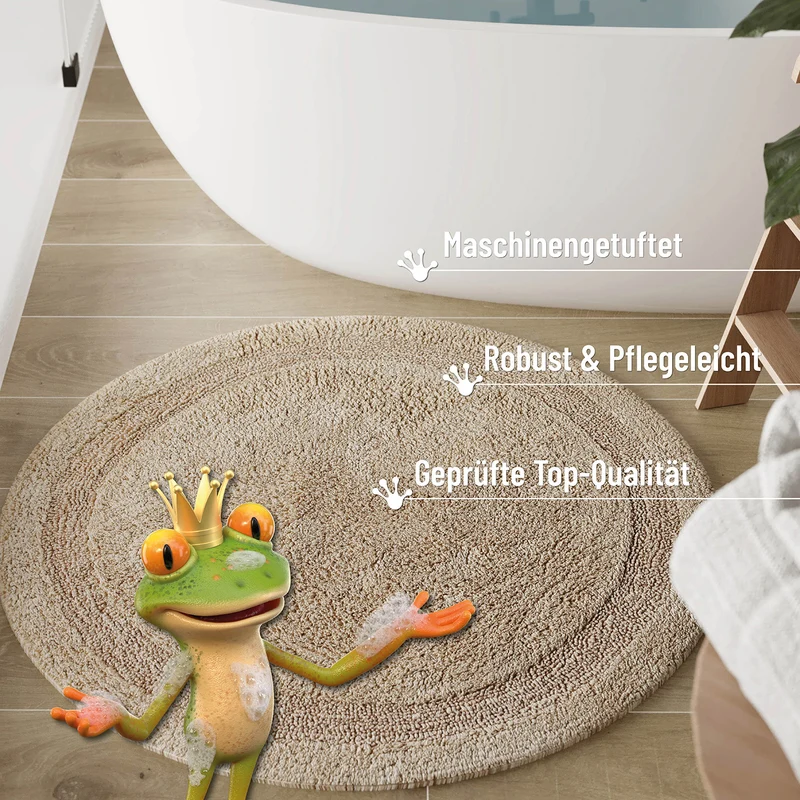 Badteppich Beige "Knut" WECONhome Basics