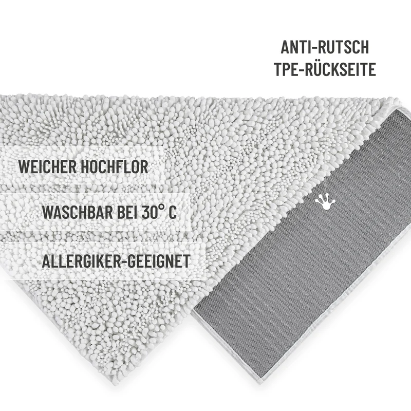 Badteppich Weiß "Benno" WECONhome Basics
