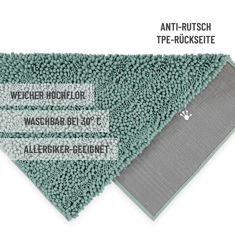 Badteppich Mint Grün "Benno" WECONhome Basics