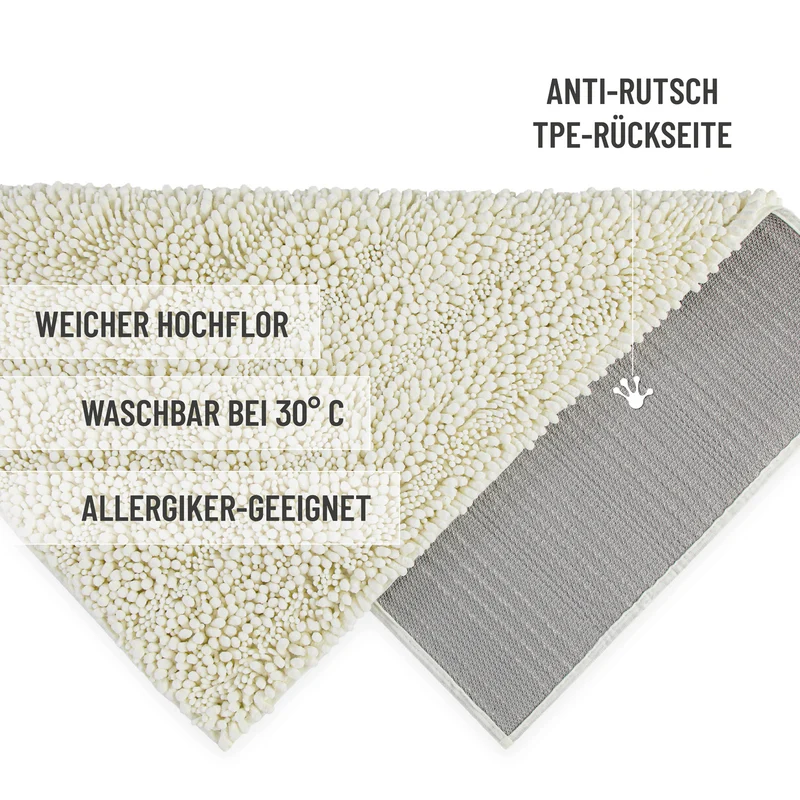 Badteppich Creme Beige "Benno" WECONhome Basics