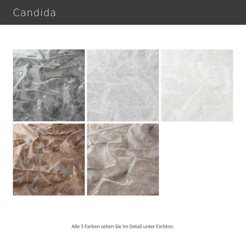 Candida – halbtransparenter edler Ausbrenner-Vorhang nach Maß mit luxuriösem Muster
