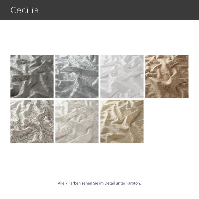 Cecilia – eleganter halbtransparenter Ausbrenner-Vorhang nach Maß mit ornamentalem Muster
