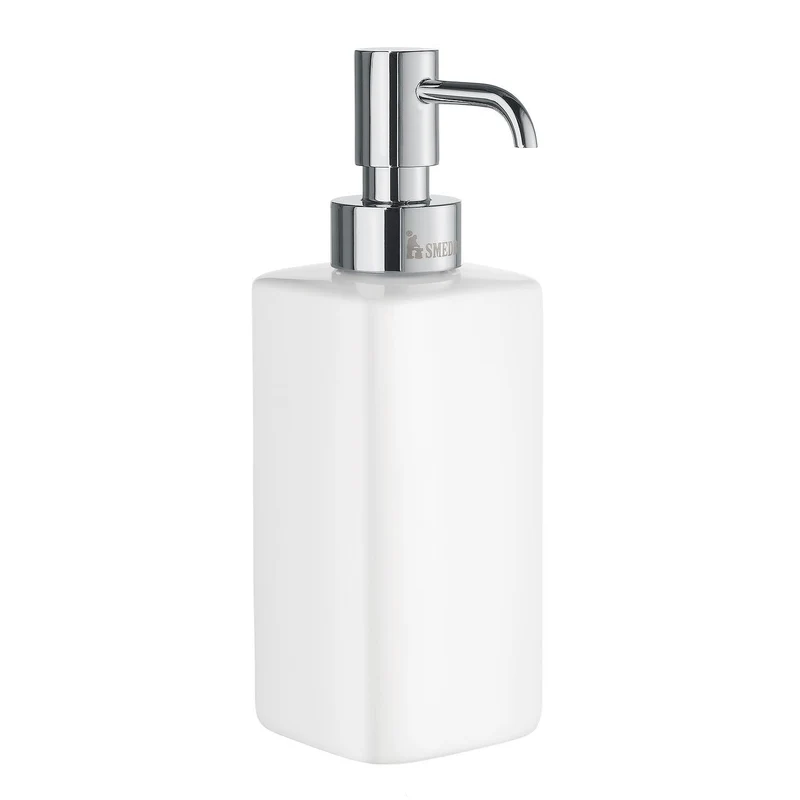 Smedbo ICE Seifenspender mit Porzellan-Behälter, freistehend, 350 ml, Chrom poliert, Art.Nr. OK470P