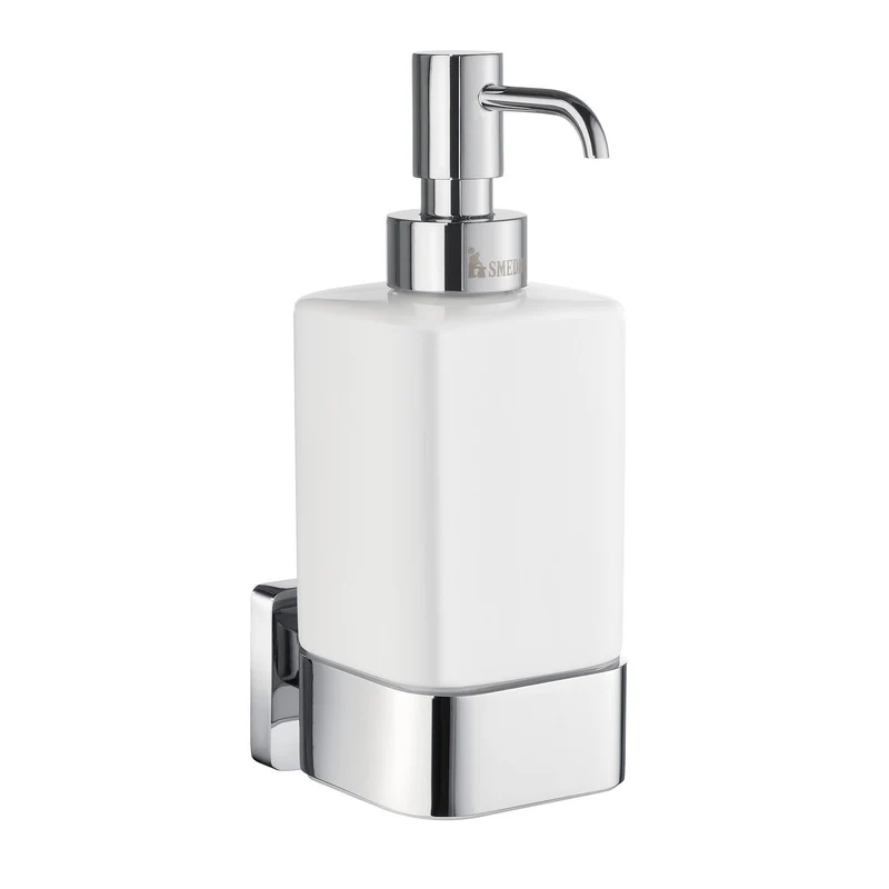Smedbo ICE Seifenspender mit Porzellan-Behälter, Wandmodell, 350 ml, Chrom poliert, Art.Nr. OK469P