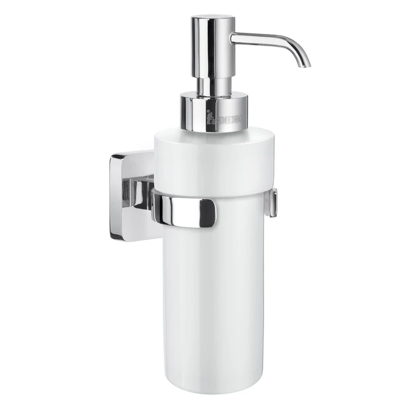 Smedbo ICE Seifenspender mit Porzellan-Behälter, Wandmodell, Chrom poliert, Art.Nr. OK369P