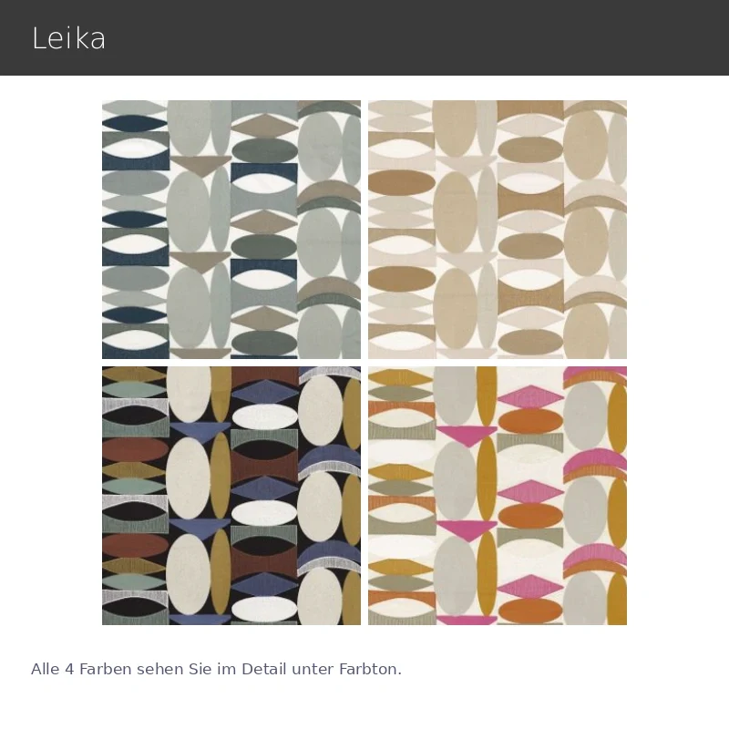 Leika – grafischer Design Vorhang nach Maß mit ausdrucksstarker Stickerei