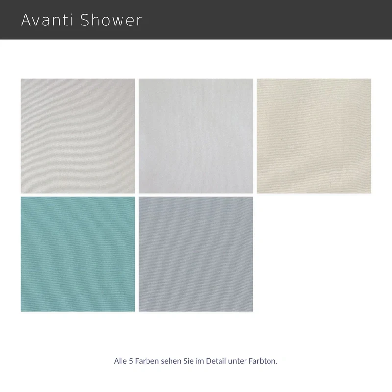 Avanti Shower – hochwertiger Duschvorhang nach Maß mit wasserabweisendem Finish