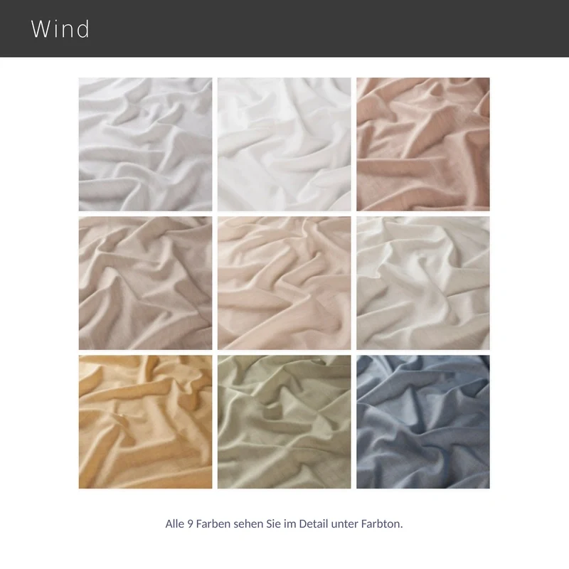 Wind Uni – halbtransparenter Outdoor-Vorhang nach Maß mit Leinenoptik
