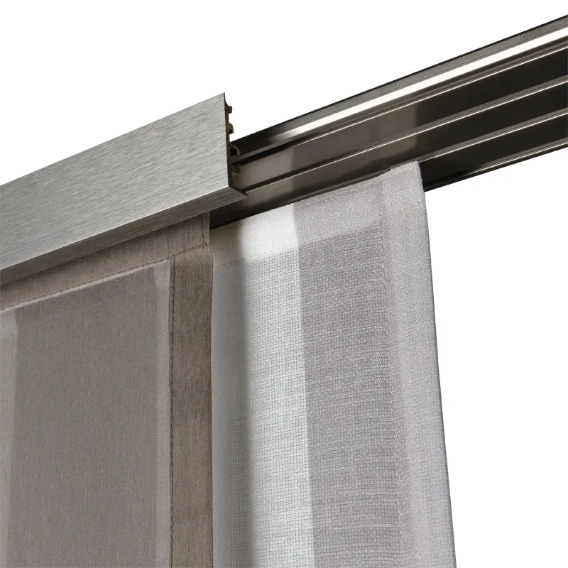 Döfix APS 1/2 – 1-/2-läufige flache Aluminium-Gardinenschiene mit optionaler Design-Blende